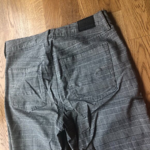 American Eagle Super Hi-Rise Jeggings Gray Plaid Size 6 Regular - Picture 5 of 15